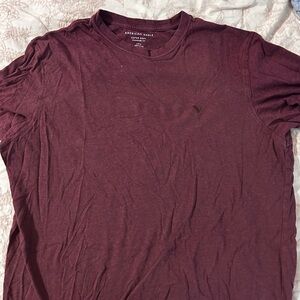 American Eagle Outfitters Men's Maroon T-Shirt